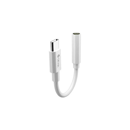 Adaptér Smart 3,5mm Jack / USB-C, bílá, Devia
