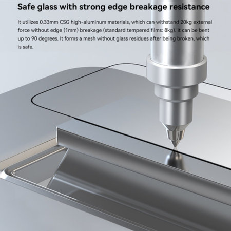 Tvrzené sklo FullCover s aplikátorem pro iPhone 15, Devia