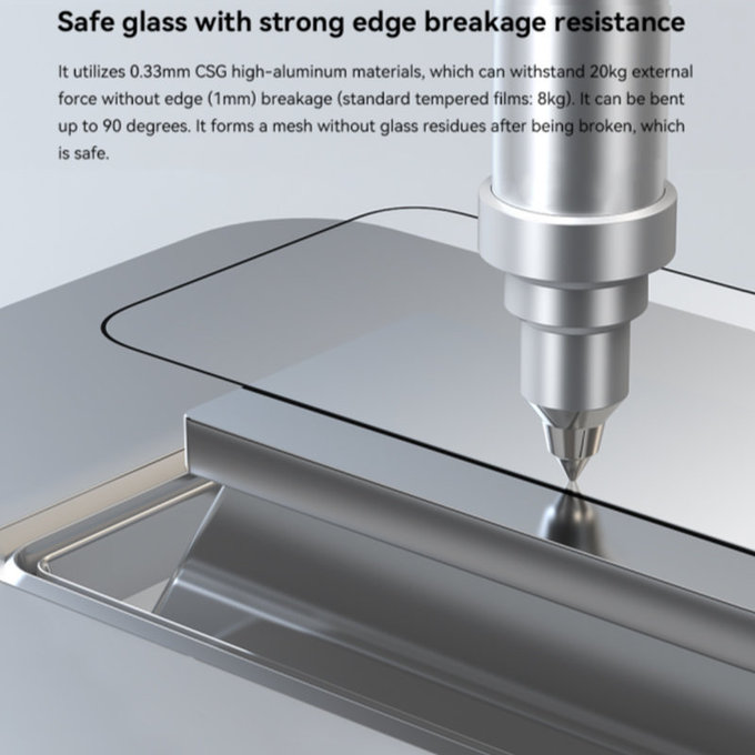 Tvrzené sklo FullCover s aplikátorem pro iPhone 15 Pro, Devia