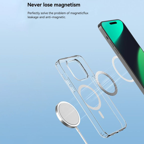 Pouzdro Clear s MagSafe pro iPhone 15 Pro, Transparentní, Devia