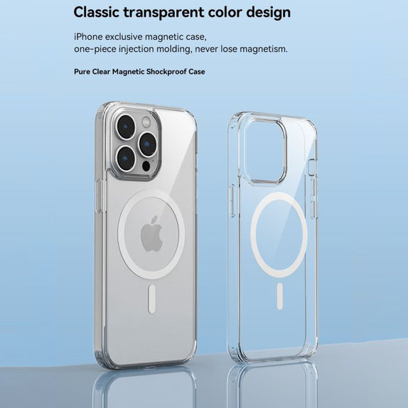 Pouzdro Clear s MagSafe pro iPhone 15 Plus, Transparentní, Devia