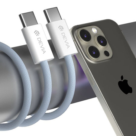 USB-C / USB-C kabel Smart, PD 60W, 1m, bílá, Devia