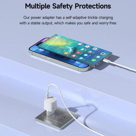 Nabíjecí adaptér Mini USB-C, PD 30W, bílá, Devia