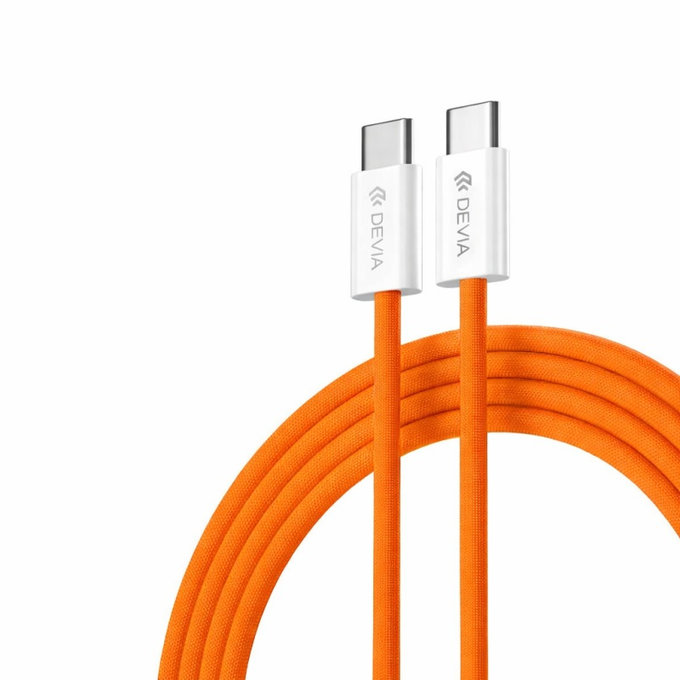 USB-C / USB-C kabel Smart, PD 60W, 1m, oranžová, Devia