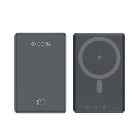 MagSafe Powerbanka Extreme Speed Mini s displejem, PD 20W, 5000mAh, Space Grey, Devia