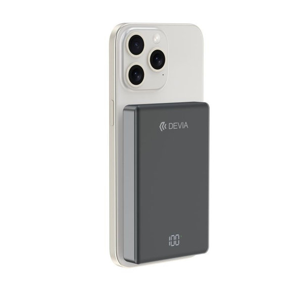 MagSafe Powerbanka Extreme Speed Mini s displejem, PD 20W, 10000mAh, Space Grey, Devia
