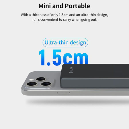 MagSafe Powerbanka Extreme Speed Mini s displejem, PD 20W, 10000mAh, Space Grey, Devia