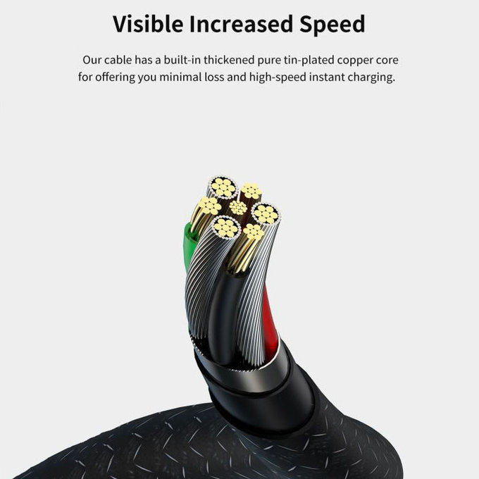 Lightning / USB kabel Gracious, 2,4A, 1m, černá, Devia