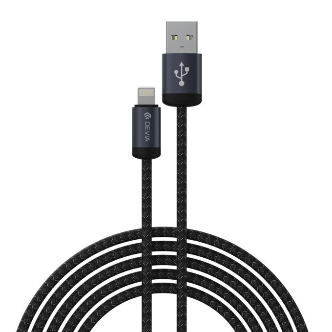 Lightning / USB kabel Gracious, 2,4A, 2m, černá, Devia