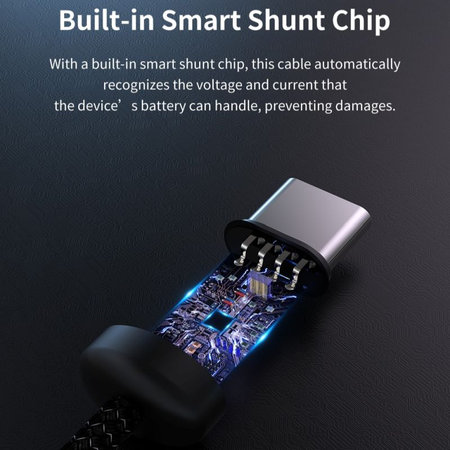 USB-C / USB-C kabel Gracious, PD 60W, 2m, černá, Devia