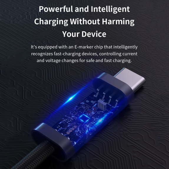 USB-C / USB-C kabel Extreme Speed, PD 240W, 2m, černá, Devia