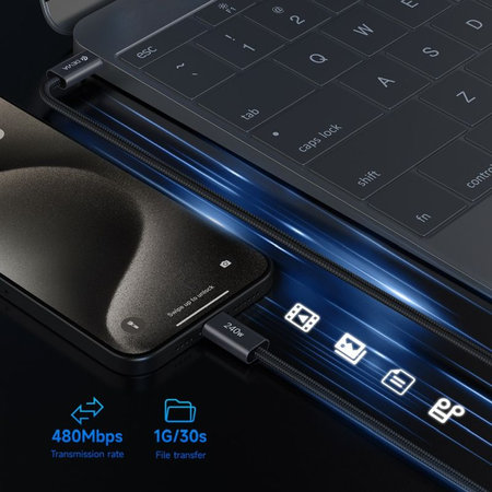 USB-C / USB-C kabel Extreme Speed, PD 240W, 2m, černá, Devia