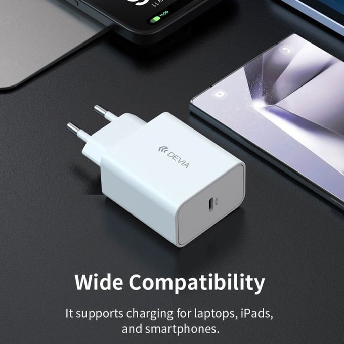Nabíjecí adaptér Rocket USB-C, PD 45W, bílá, Devia
