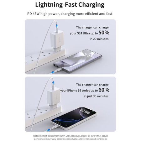 Nabíjecí adaptér Rocket USB-C, PD 45W, bílá, Devia