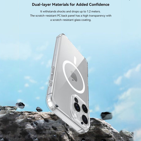 Pouzdro Clear s MagSafe pro iPhone 16, Transparentní, Devia