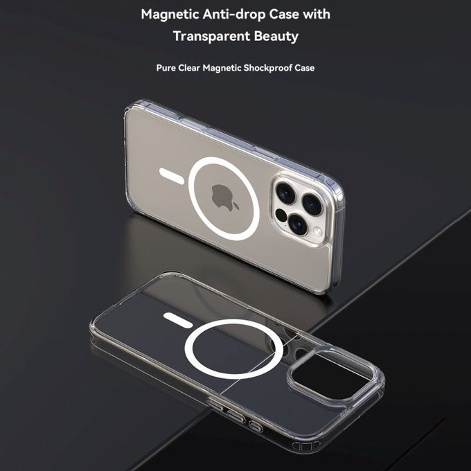 Pouzdro Clear s MagSafe pro iPhone 16 Pro, Transparentní, Devia