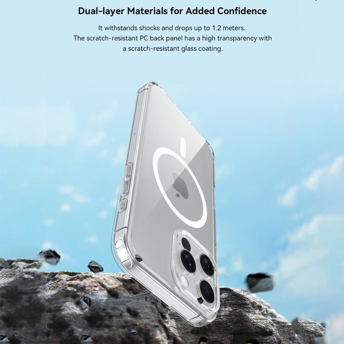 Pouzdro Clear s MagSafe pro iPhone 16 Pro, Transparentní, Devia