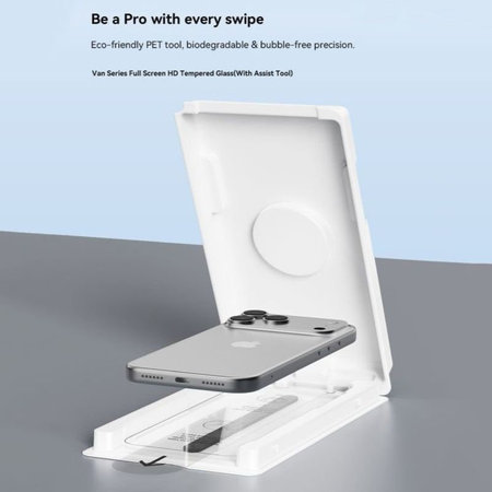 Tvrzené sklo FullCover s aplikátorem pro iPhone 17 Pro, Devia