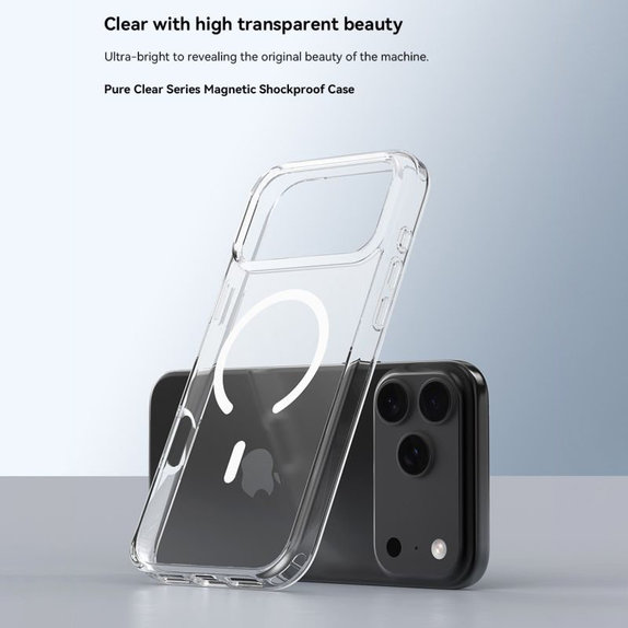 Pouzdro Clear s MagSafe pro iPhone 17 Pro, Transparentní, Devia