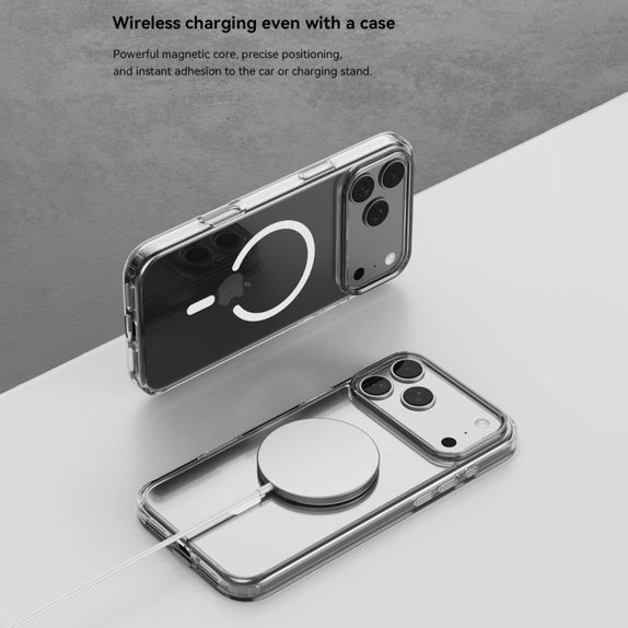 Pouzdro Clear s MagSafe pro iPhone 17 Pro, Transparentní, Devia