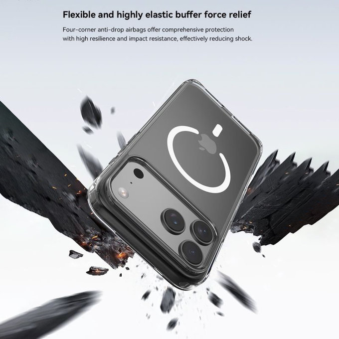 Pouzdro Clear s MagSafe pro iPhone 17 Pro Max, Transparentní, Devia