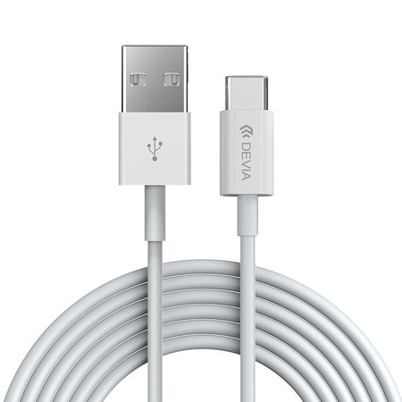 USB / USB-C kabel Smart, 2.1A, 1m, bílá, Devia