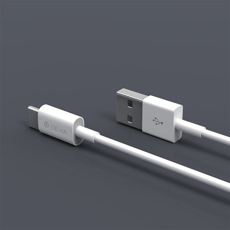 USB / USB-C kabel Smart, 2.1A, 1m, bílá, Devia
