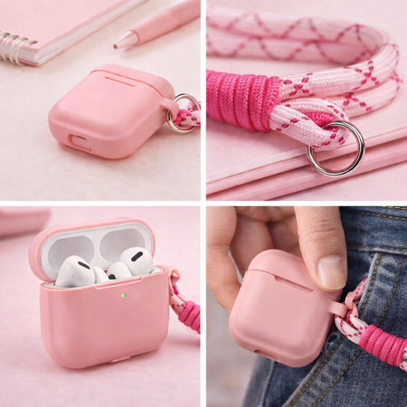 Silikonové pouzdro pro AirPods 1 a 2, Pastel Pink