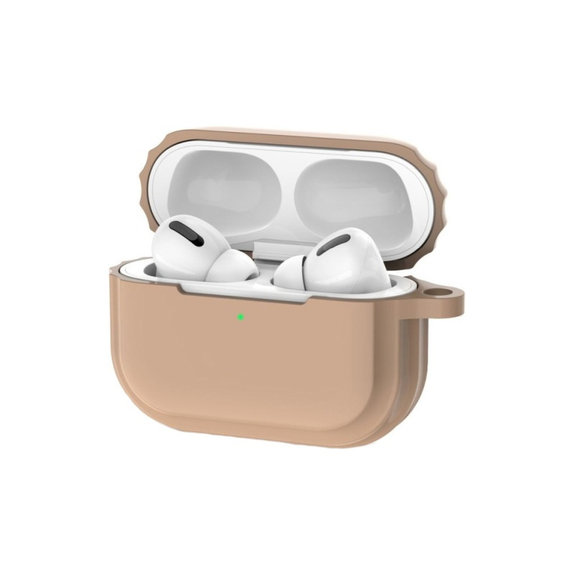 Silikonové pouzdro pro AirPods 1 a 2, Sand Beige