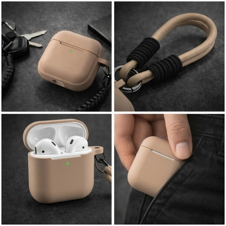 Silikonové pouzdro pro AirPods 3, Sand Beige