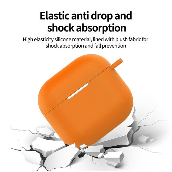 Silikonové pouzdro pro AirPods 4, oranžové