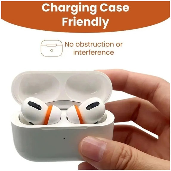 Náhradní silikonové špunty do uší pro AirPods Pro 3, paměťová pěna, M, bílé