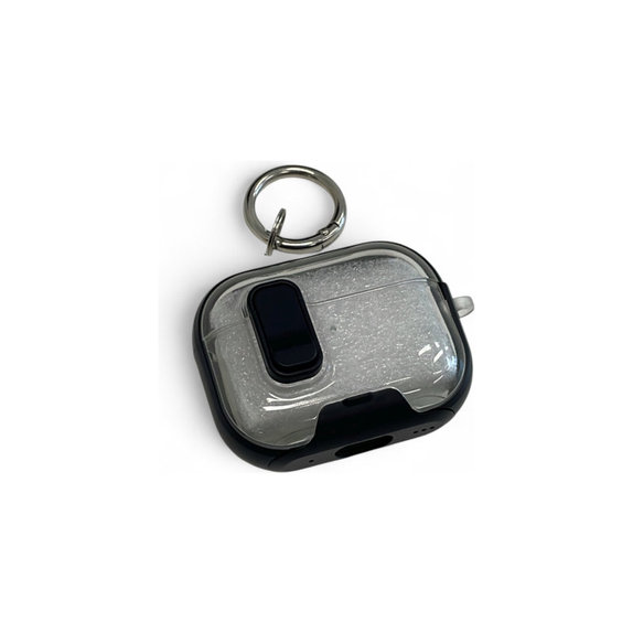 Silikonové pouzdro se stojánkem na telefon a karabinou pro AirPods Pro 2, černé