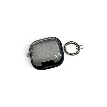 Silikonové pouzdro se stojánkem na telefon a karabinou pro AirPods 4, černé