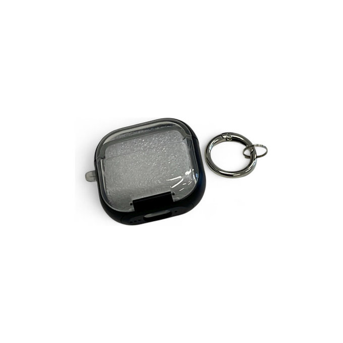 Silikonové pouzdro se stojánkem na telefon a karabinou pro AirPods 4, černé