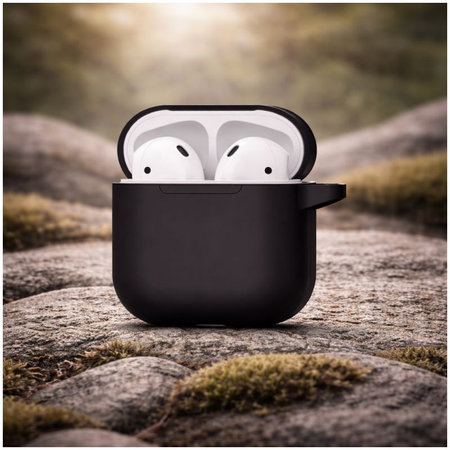 Silikonové pouzdro pro AirPods 1 a 2, černé