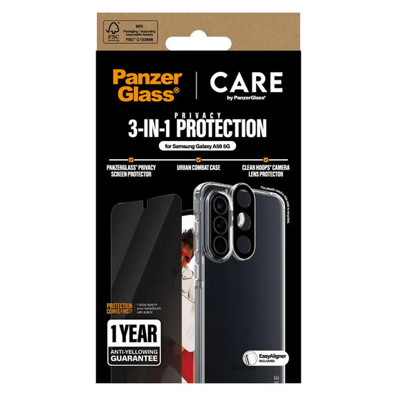 Bundle 3v1 Privacy pro Samsung Galaxy A56 5G, PanzerGlass
