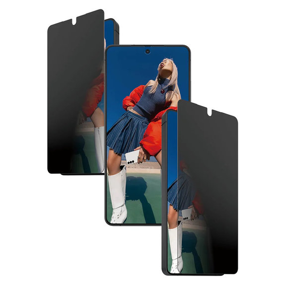 Tvrzené sklo UWF 2-Way Privacy s Fastfit In-A-Box pro Samsung Galaxy S26 Ultra, Čirá, PanzerGlass