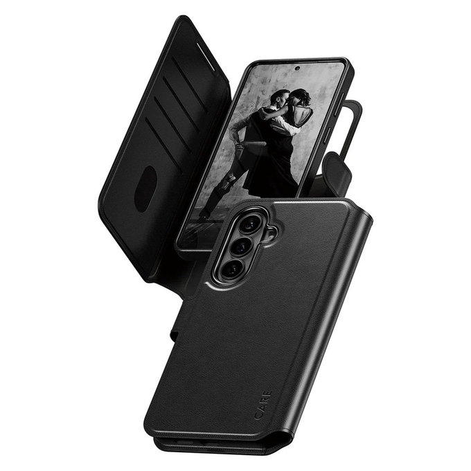 Pouzdro Tango Wallet Two-In-One s QI pro Samsung Galaxy S26+, Černá, PanzerGlass