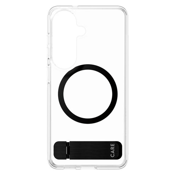 Pouzdro Kickstand s černým QI pro Samsung Galaxy S26, Transparentní, PanzerGlass