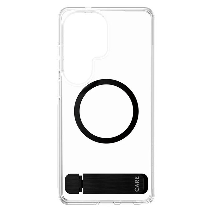 Pouzdro Kickstand s černým QI pro Samsung Galaxy S26 Ultra, Transparentní, PanzerGlass