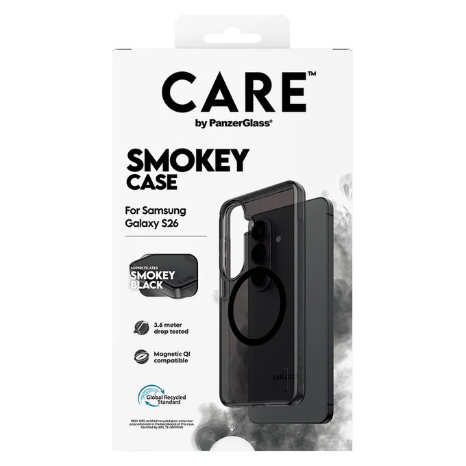 Pouzdro Smokey s černým QI pro Samsung Galaxy S26, Černá, PanzerGlass
