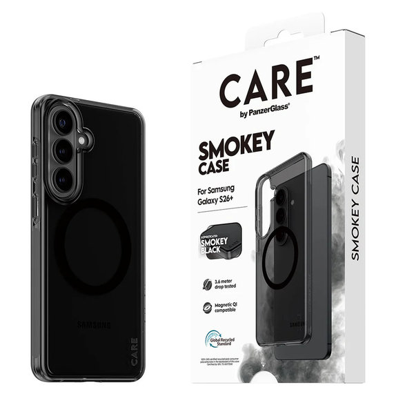 Pouzdro Smokey s černým QI pro Samsung Galaxy S26+, Černá, PanzerGlass