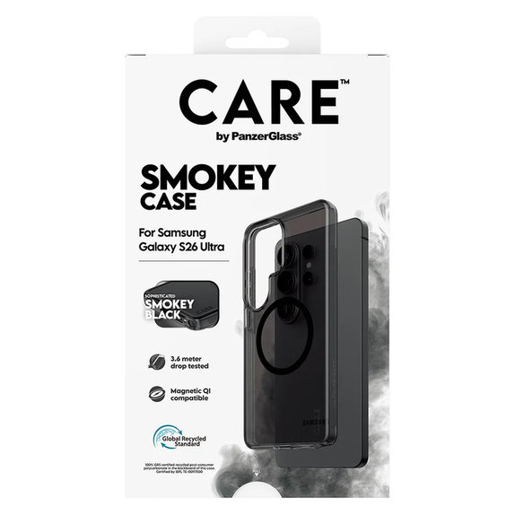 Pouzdro Smokey s černým QI pro Samsung Galaxy S26 Ultra, Černá, PanzerGlass
