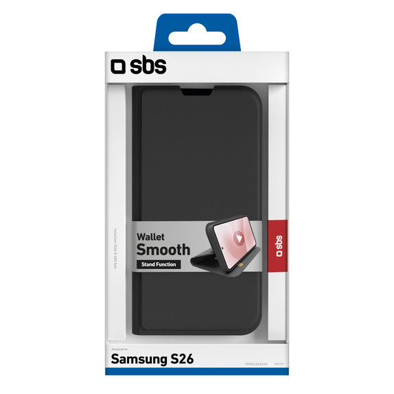 SBS - Pouzdro Book Wallet Smooth pro Samsung Galaxy S26, černá