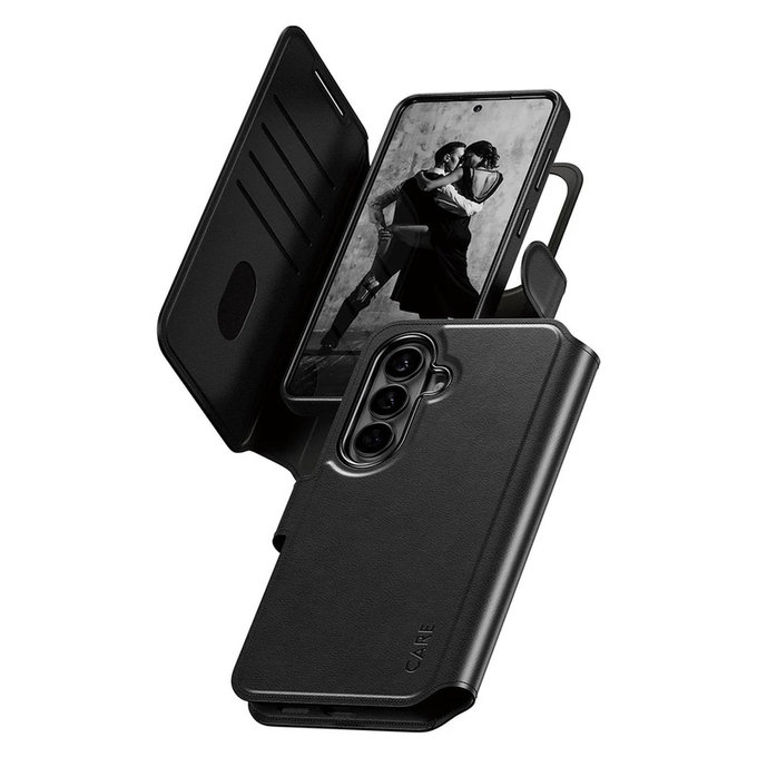 Pouzdro Tango Wallet Two-In-One s QI pro Samsung Galaxy S26, Černá, PanzerGlass