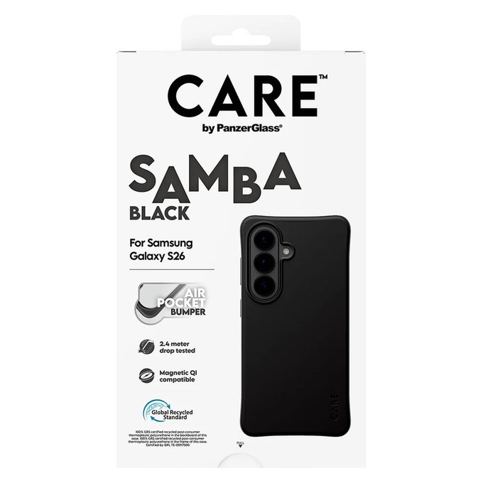 Pouzdro Samba s QI pro Samsung Galaxy S26, Černá, PanzerGlass