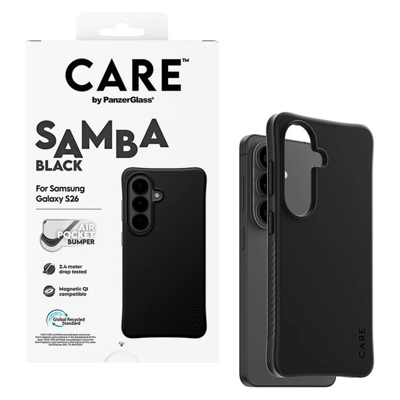 Pouzdro Samba s QI pro Samsung Galaxy S26, Černá, PanzerGlass