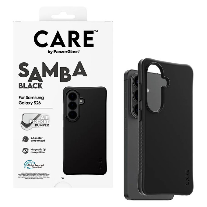 Pouzdro Samba s QI pro Samsung Galaxy S26, Černá, PanzerGlass