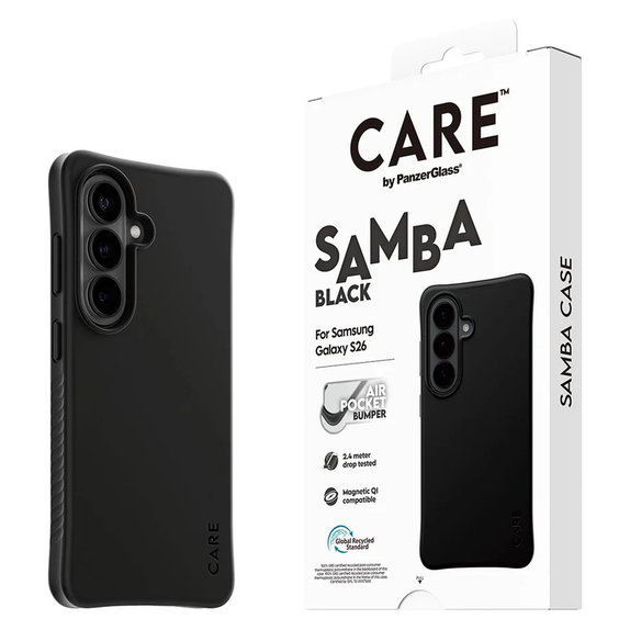 Pouzdro Samba s QI pro Samsung Galaxy S26, Černá, PanzerGlass